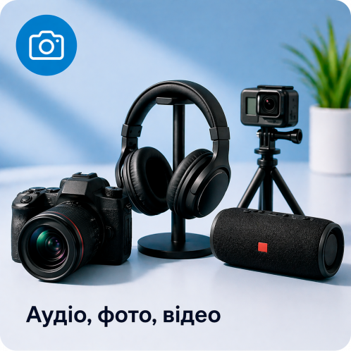 Аудіо, фото, відео