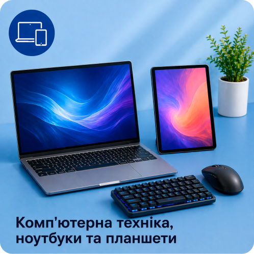 Комп'ютерна техніка, ноутбуки та планшети