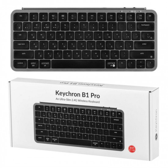Клавіатура бездротова Keychron B1 Pro Space Gray (B1P-K1-UA)