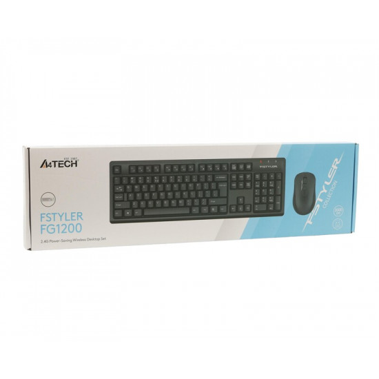 Комплект (клавіатура, миша) бездротовий A4Tech FG1200 Black