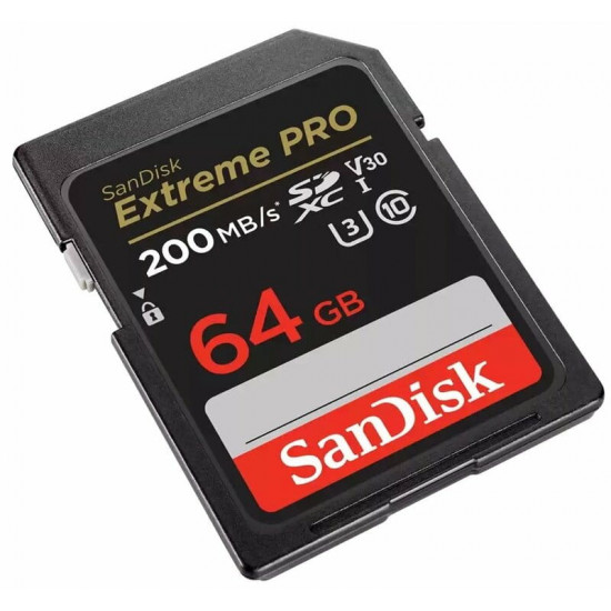 Карта пам`яті SDXC 64GB UHS-I/U3 Class 10 SanDisk Extreme Pro V30 R200/W90MB/s 4K (SDSDXXU-064G-GN4IN)