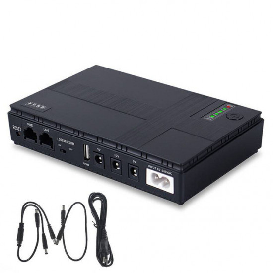Джерело безперебійного живлення для роутерів/комутаторів DC1018P DC UPS 10400 mAh Black (2020000426844)