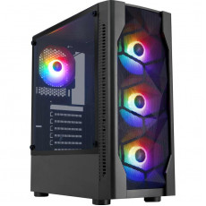 Корпус 1stPlayer D4-BK-4F1 Black без БЖ