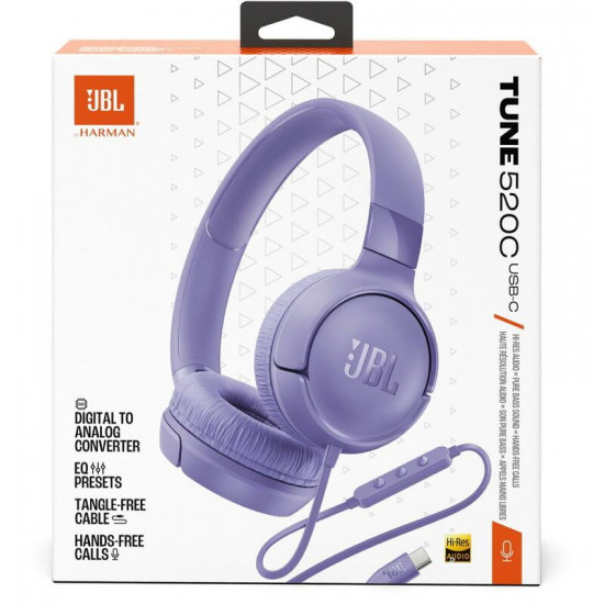 Гарнiтура JBL Tune 520C Purple (JBLT520CPUR)