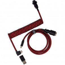 Кабель для клавіатури Keychron Premium Coiled Aviator Cable-Angled Red (CAB4_KEYCHRON)