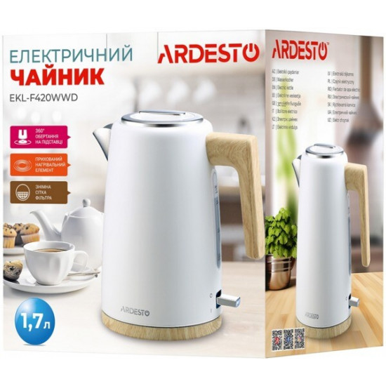Електрочайник Ardesto EKL-F420WWD