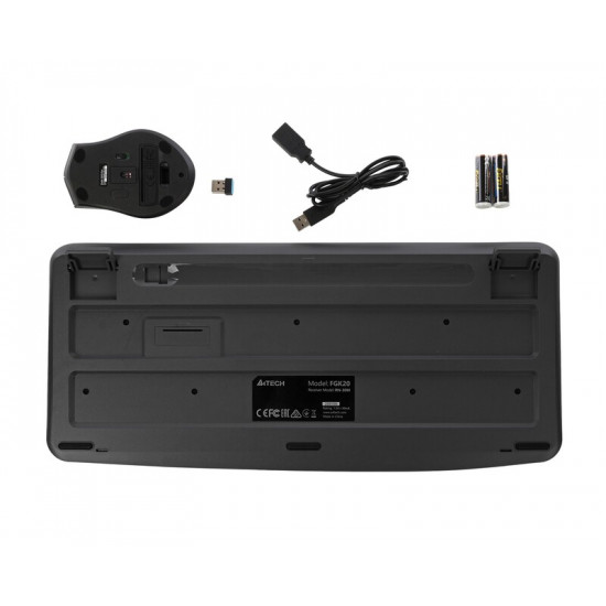 Комплект (клавіатура, миша) бездротовий A4Tech Fstyler FG2500S Plus Grey