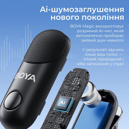 Мікрофон BOYA Magic-03 Type-C/TRS Black