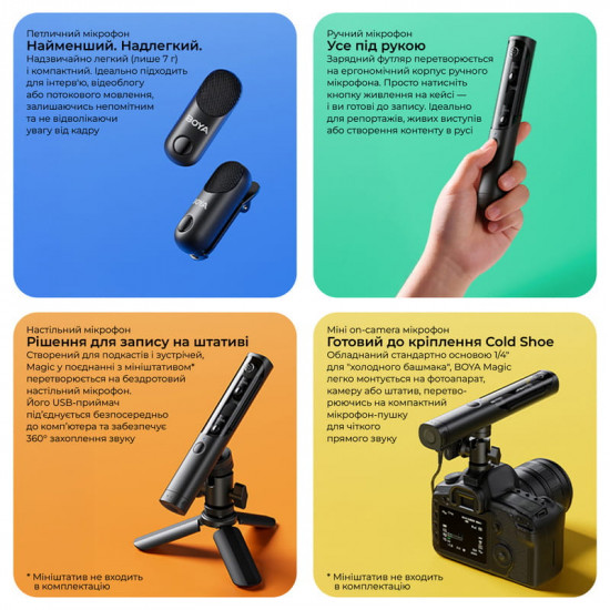 Мікрофон BOYA Magic-03 Type-C/TRS Black