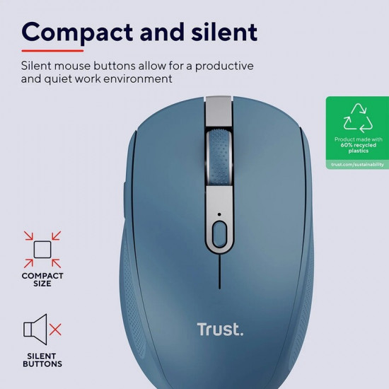 Миша бездротова Trust Ozaa Compact Blue (24934)