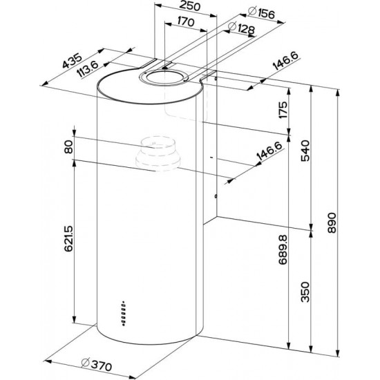 Витяжка Faber Cylindra Plus Wh Gloss A37