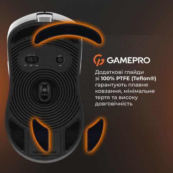 Миша бездротова Gamepro Genesis Ranker White (GM012W)