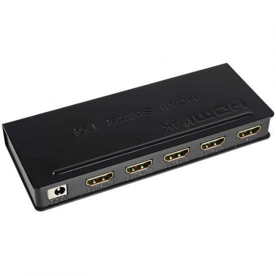 Сплітер PowerPlant (CA911509) HDMI - 4xHDMI, чорний