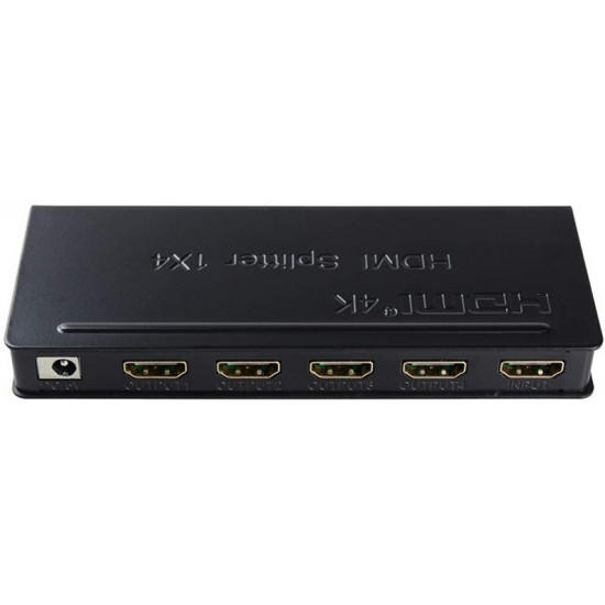 Сплітер PowerPlant (CA911509) HDMI - 4xHDMI, чорний