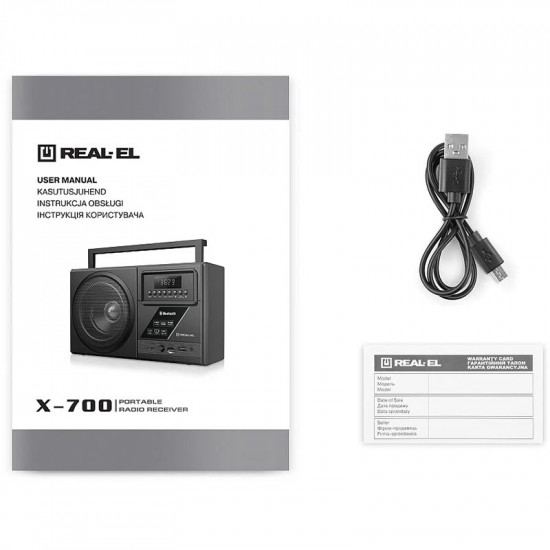 Радіоприймач REAL-EL X-700 Black