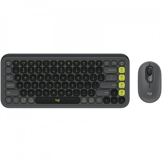 Комплект (клавіатура, миша) бездротовий Logitech Pop Icon Combo Graphite (920-013156)