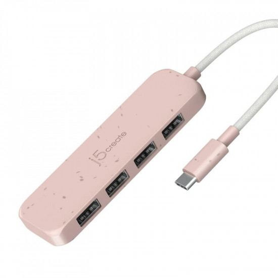 USB-хаб J5create 4 USB-A Red (JCH341ER-N)