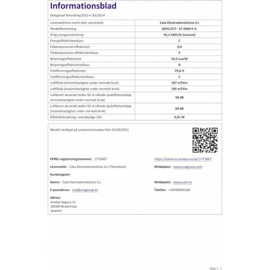 Витяжка Cata LF 2060 X