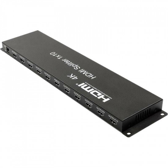 Сплітер PowerPlant (CA912506) HDMI - 10xHDMI, чорний