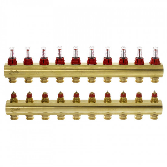 Колектор Danfoss FHF-10F з ротаметрами (088U0530)