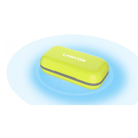 Bluetooth-гарнітура Canyon TWS-11 Headset On Run Sport Yellow-Grey (CNS-TWS11GR)