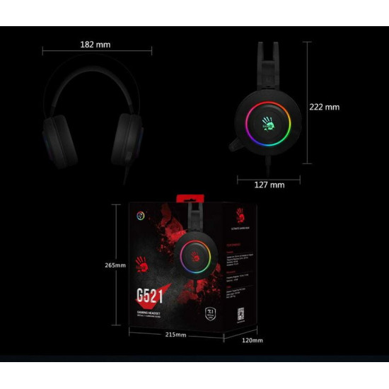 Гарнітура Bloody G521 Black