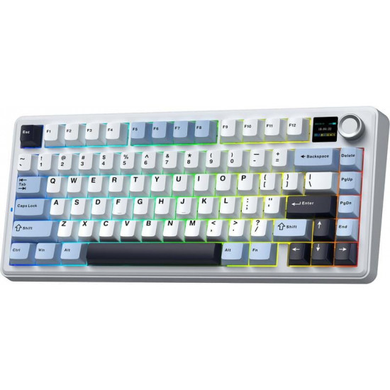 Клавіатура бездротова Aula F75 Max White (6978080501158)