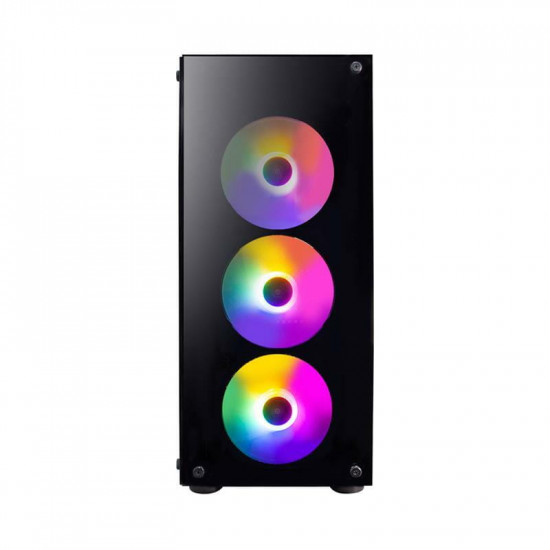 Корпус 1stPlayer V3-B-BK-4F1 Black без БЖ