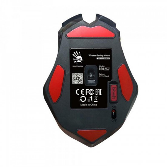 Миша бездротова Bloody R80 Plus (Skull) Black