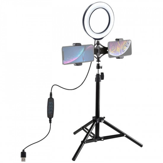 Кільцева USB LED-лампа Puluz PKT3037 6.2" + штатив 70 cм (PKT3037)