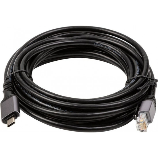 Кабель PowerPlant USB Type-C - RJ45 (M/М) 15м Black (CA914968)