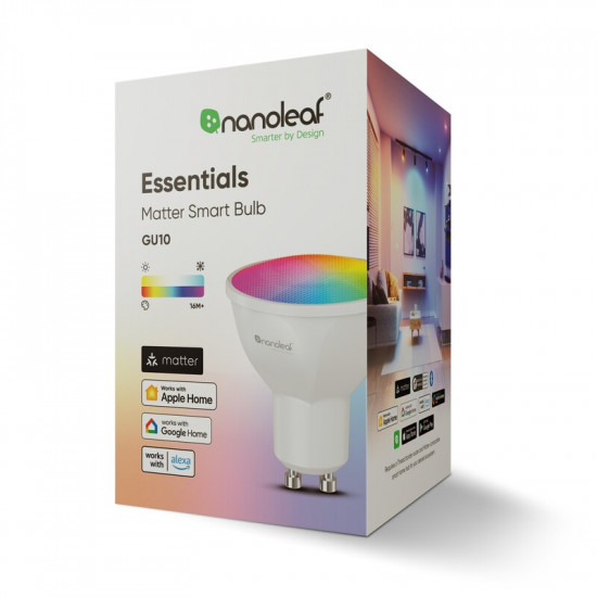 Розумна лампа Nanoleaf Essentials Smart GU10, 5 Вт, Apple Homekit, Matter (NF080B02-1GU10)