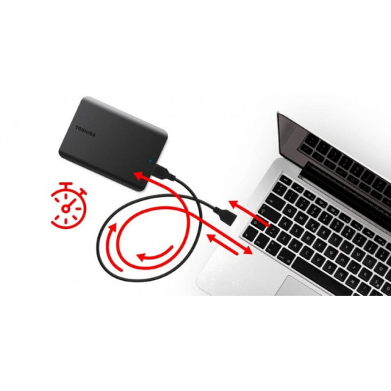 Зовнішній жорсткий диск 2.5" USB 1.0TB Toshiba Canvio Basics Black (HDTB510EK3AA)