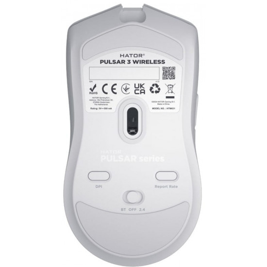 Миша бездротова Hator Pulsar 3 Wireless White (HTM631)
