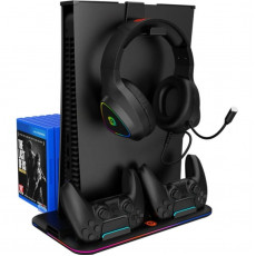 Мультифункціональна зарядна підставка Canyon CS-5 для PS5 Black (CND-CSPS5B)