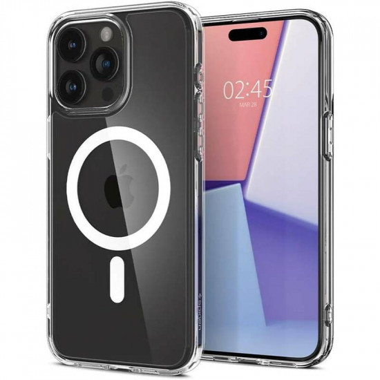 Чохол-накладка Spigen Crystal Hybrid with MagFit для Apple iPhone 15 Pro Max Clear (ACS06450)