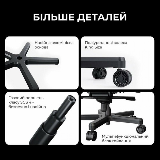 Крісло для геймерів Anda Seat Kaiser 3E XL Grey Fabric (AD23YC-XL-09-G-CF-G01)