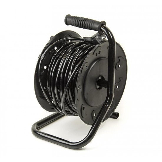 Фільтр живлення PowerPlant JY-2000/20 (PPRA08M200S4) 4 розетки, 20 м, чорний, на котушці