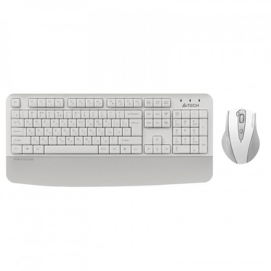 Комплект (клавіатура, миша) бездротовий A4Tech Fstyler FG2500S Plus White