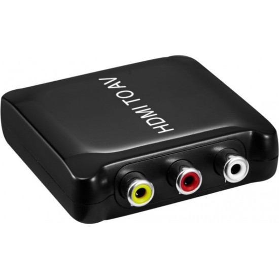 Конвертер PowerPlant (CA911486) HDCAV02-M miniHDMI - AV (3xRCA), чорний