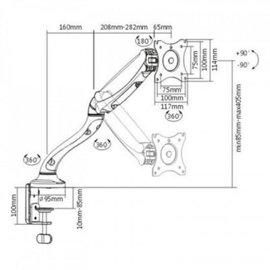 Кронштейн ITech MBSG-02F (для монітора)