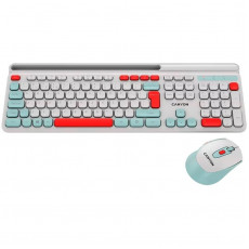 Комплект бездротовий (клавіатура, миша) Canyon HSET-W5 White (CNS-HSETW5WT)