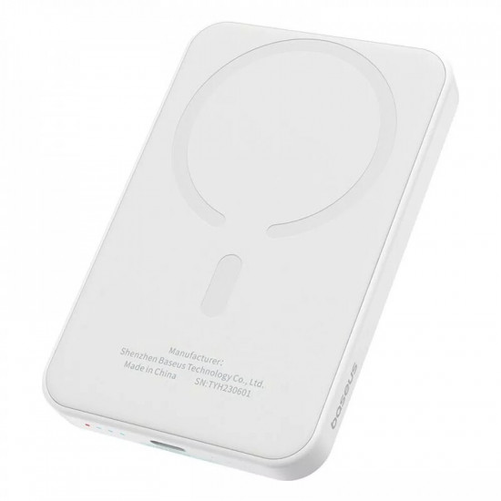 Універсальна мобільна батарея Baseus Magnetic Mini 5000mAh, 20W White (P10022107223-00)