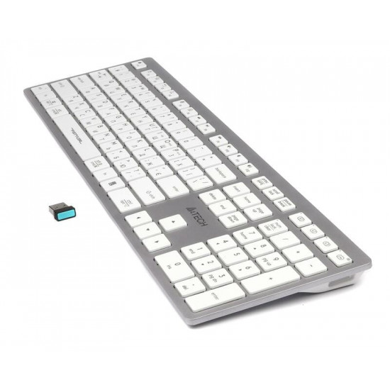 Клавіатура бездротова A4Tech Fstyler FBX50C White