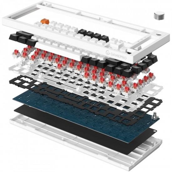 Клавіатура GamePro MK160W Red з Hot-Swap RGB White