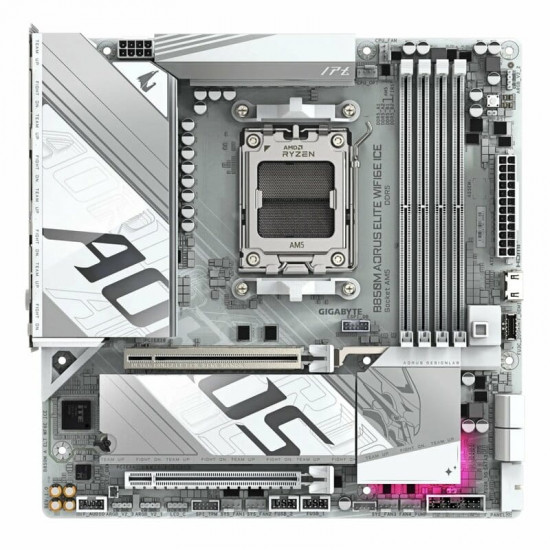 Материнська плата Gigabyte B850M Aorus Elite WiFi6E Ice Socket AM5