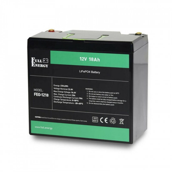 Акумуляторна батарея Full Energy FEG-1218 12V 18AH (FEG-1218) LiFePO4