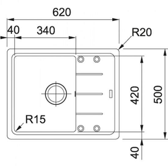 Кухонна мийка Franke Basis BFG 611-62 Бежевий (114.0272.595)