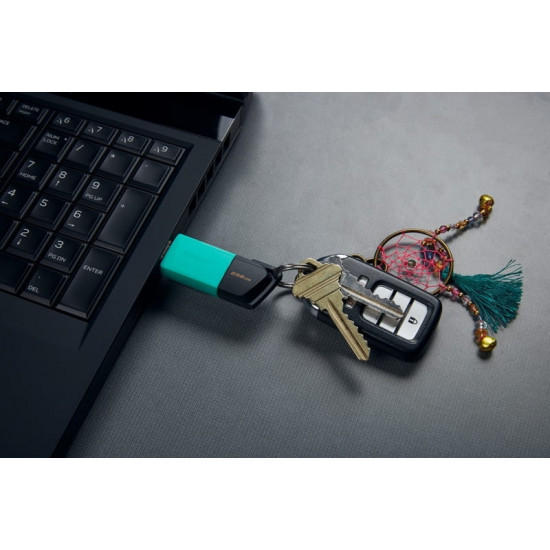 Флеш-накопичувач USB3.2 256GB Kingston DataTraveler Exodia M Black/Teal (DTXM/256GB)