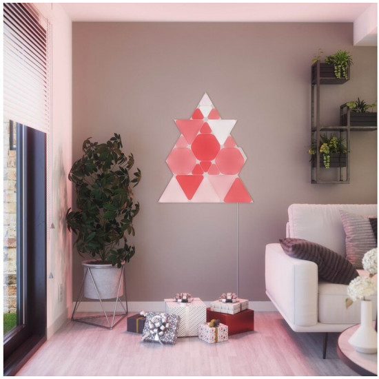 Розумна система освітлення Nanoleaf Shapes Triangles Starter Kit Apple HomeKit, 15 шт. (NL47-6002TW-15PK)